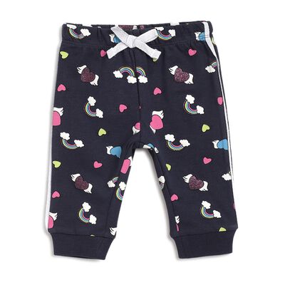 Boys French Terry Long Trousers -All Over Print